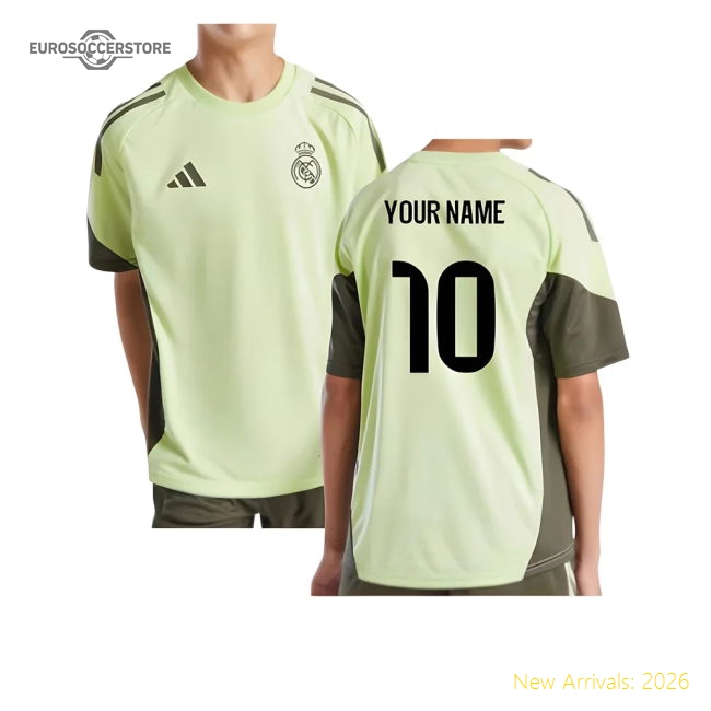 2025-2026 Real Madrid Training Jersey (Almost Lime) - Kids (Your Name)-Vantage Point Soccer