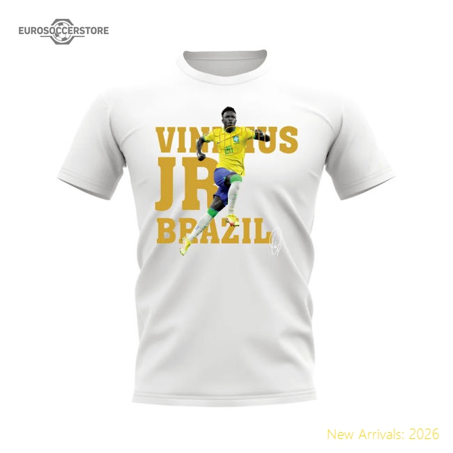 Vinicius jr Brazil Player Tee (White)-Vantage Point Soccer