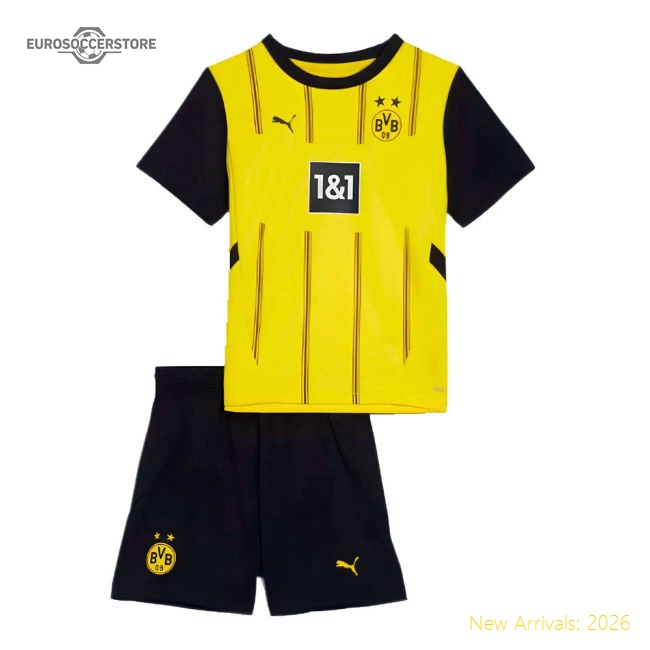 2024-2025 Borussia Dortmund Home Mini Kit-Vantage Point Soccer