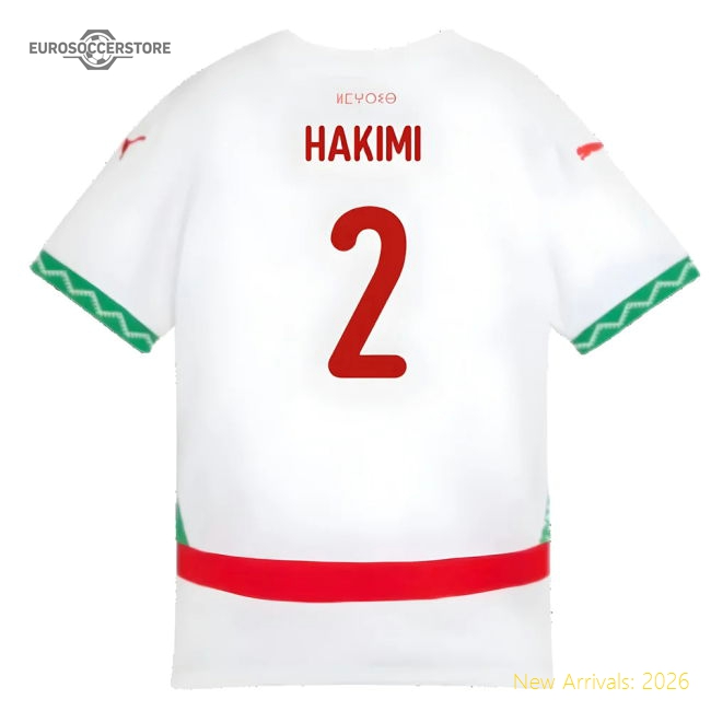 2024-2025 Morocco Away Shirt (Kids) (Hakimi 2)-Vantage Point Soccer