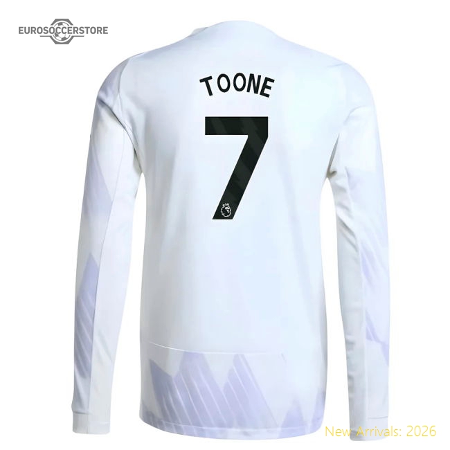 2025-2026 Man Utd Authentic Long Sleeve Away Shirt (Toone 7)-Vantage Point Soccer