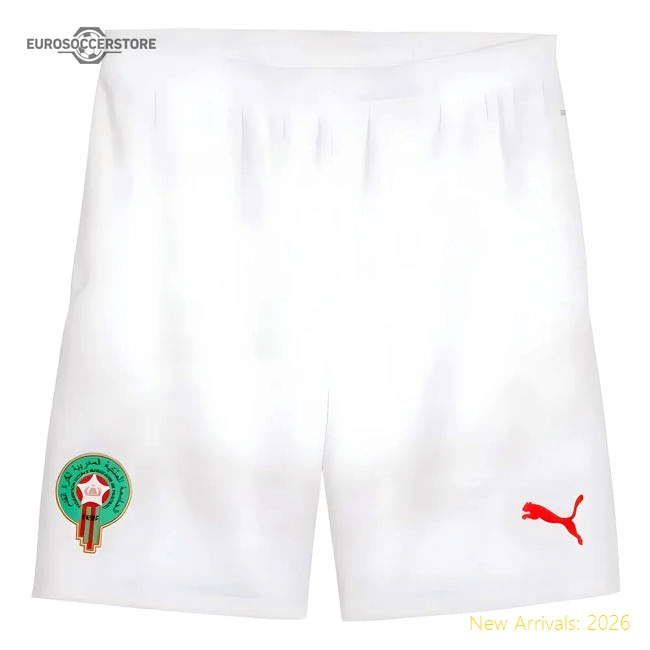 2024-2025 Morocco Home Shorts (White)-Vantage Point Soccer