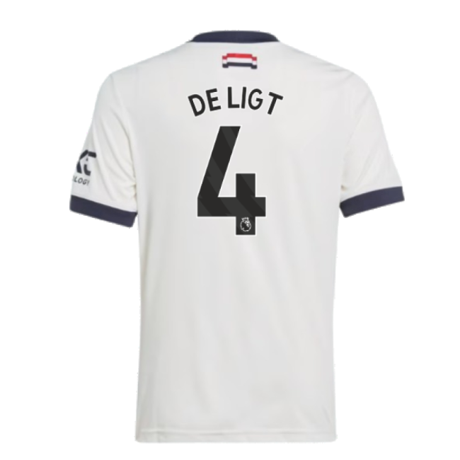 2024-2025 Man Utd Third Shirt (Kids) (De Ligt 4)-Vantage Point Soccer