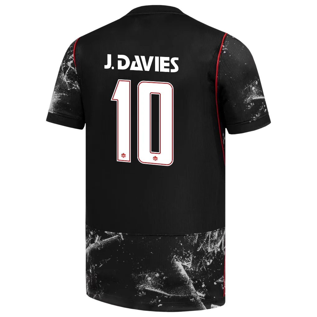 Canada Away Jersey 2026 (Jonathan David #10) - Obsidian Black Supporter Kit