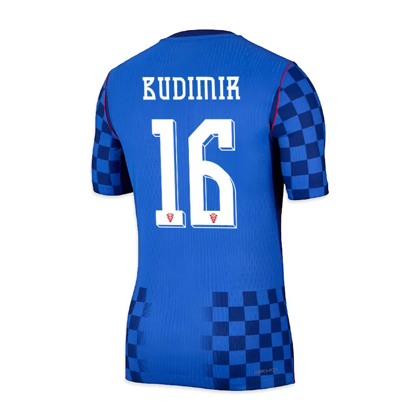 Croatia Away Jersey 2026 (Ante Budimir #16) - Adriatic Blue Supporter Kit