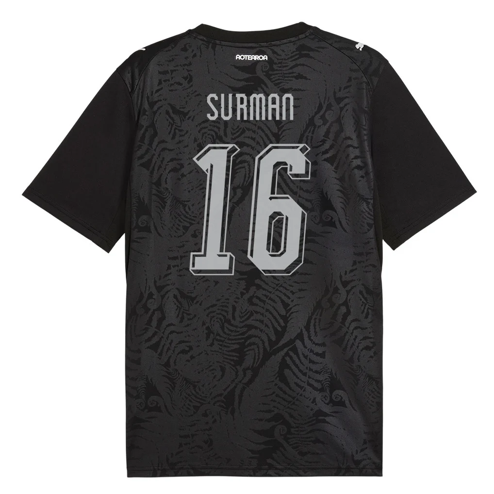 New Zealand National Team Home Jersey 2026 (Finn Surman 16) | Vantage Point Soccer