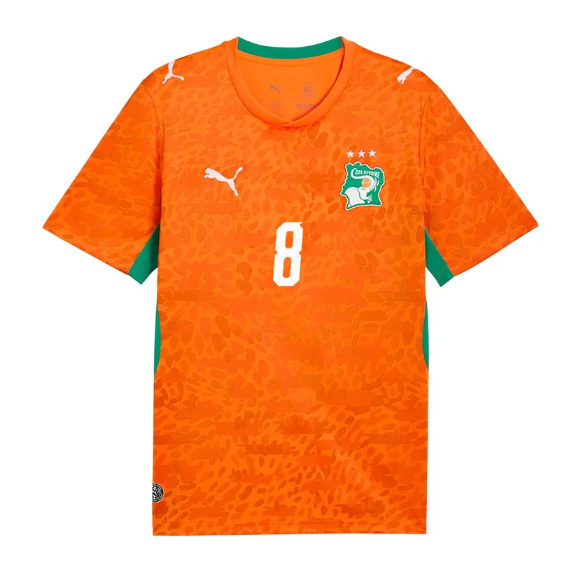Ivory Coast Home Jersey 2026 (Franck Kessie 8) - Orange | Vantage Point Soccer