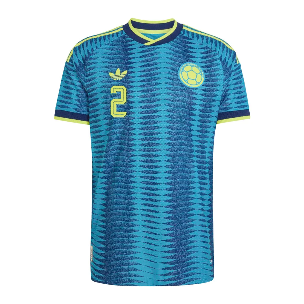 Colombia Away Jersey 2026 (Daniel Muñoz #2) - Tropical Turquoise Supporter Kit