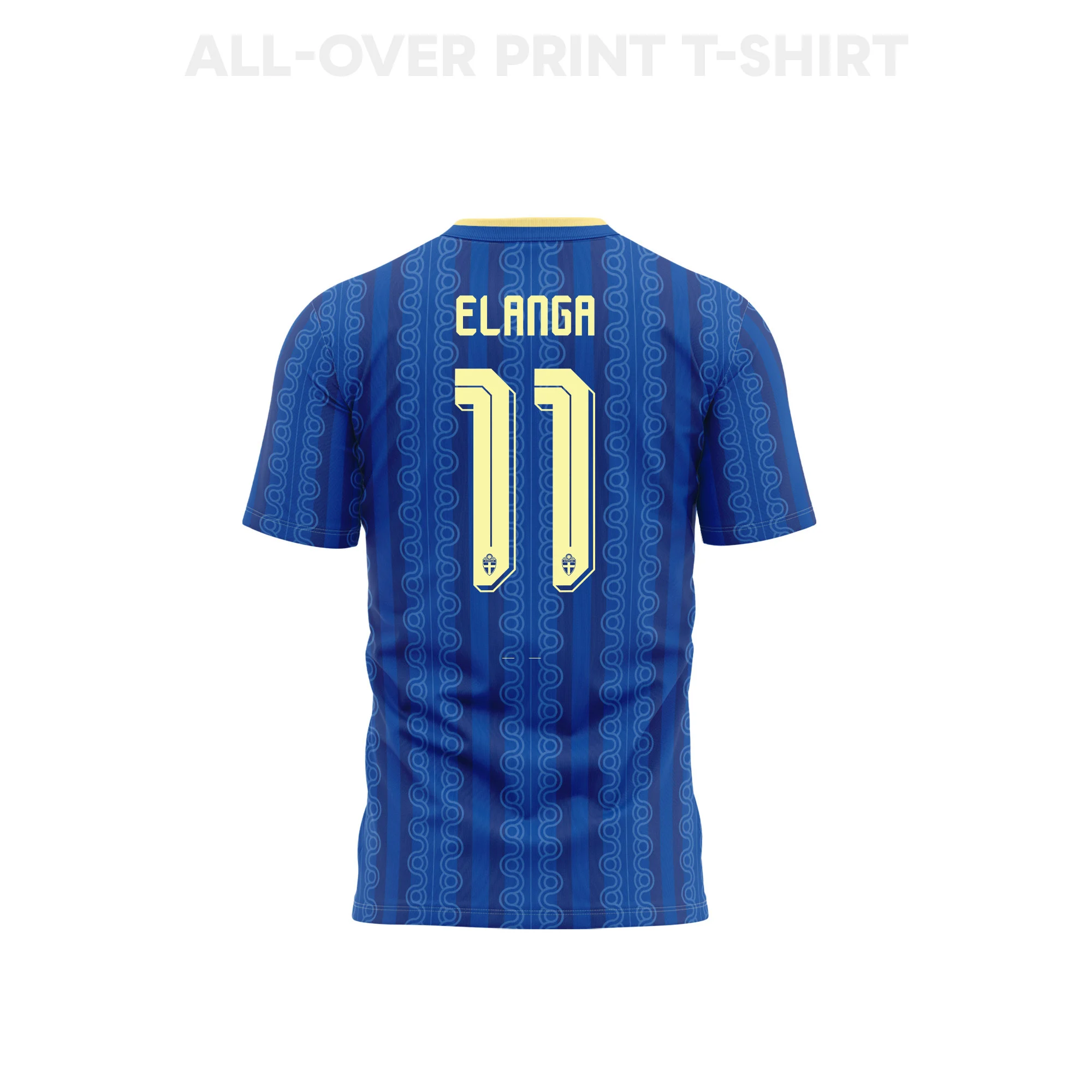 Sweden 2026 Away 3D T-Shirt (Anthony Elanga #11) - Fully Printed Blue Unisex Tee