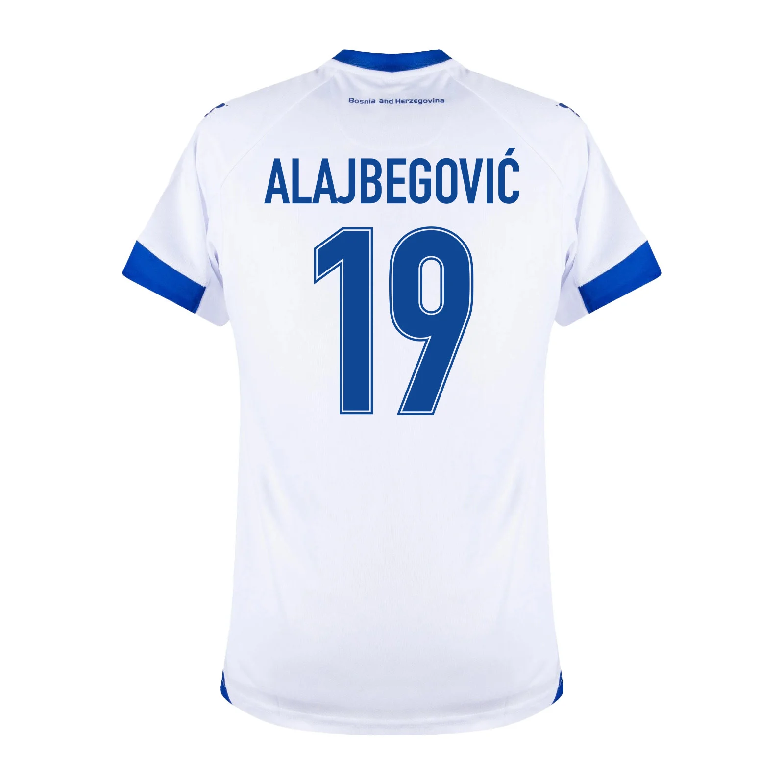 Bosnia and Herzegovina Away Jersey 2026 (Kerim Alajbegović #19) - Classic White Supporter Kit
