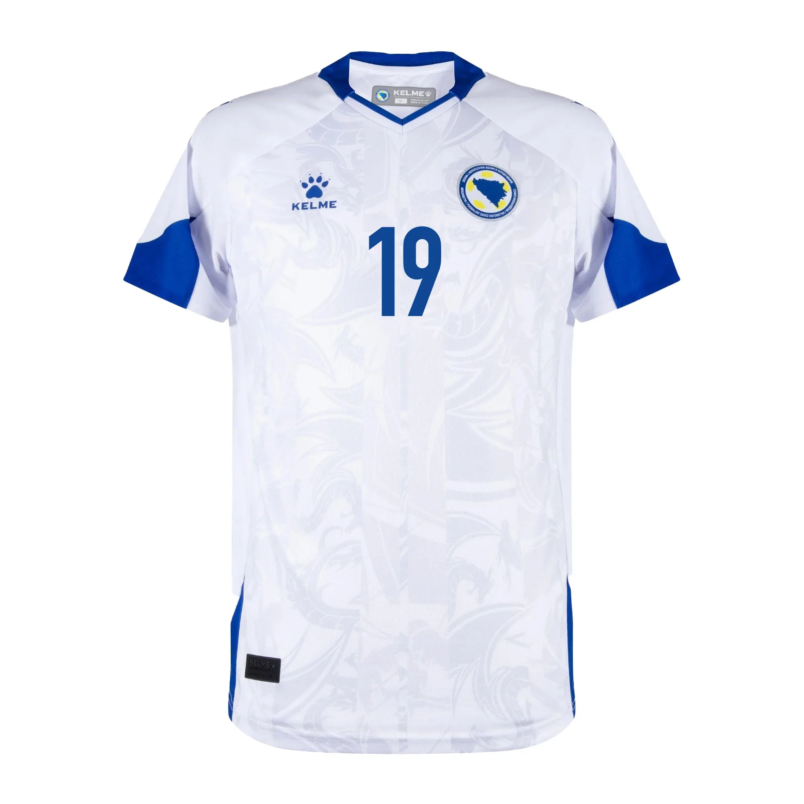 Bosnia and Herzegovina Away Jersey 2026 (Kerim Alajbegović #19) - Classic White Supporter Kit