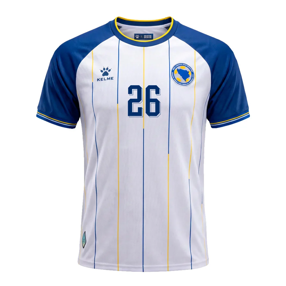 Bosnia and Herzegovina Away Jersey 2026/27 (Ermin Mahmić #26) - Classic White Supporter Kit