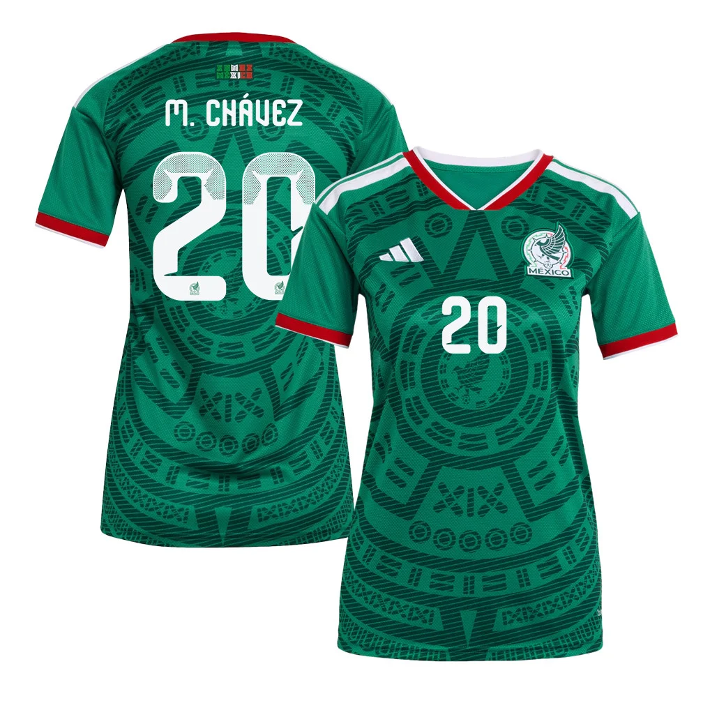 Mexico 2026 Home 3D T-Shirt (Mateo Chavez #20) - Fully Printed Unisex Supporter Tee