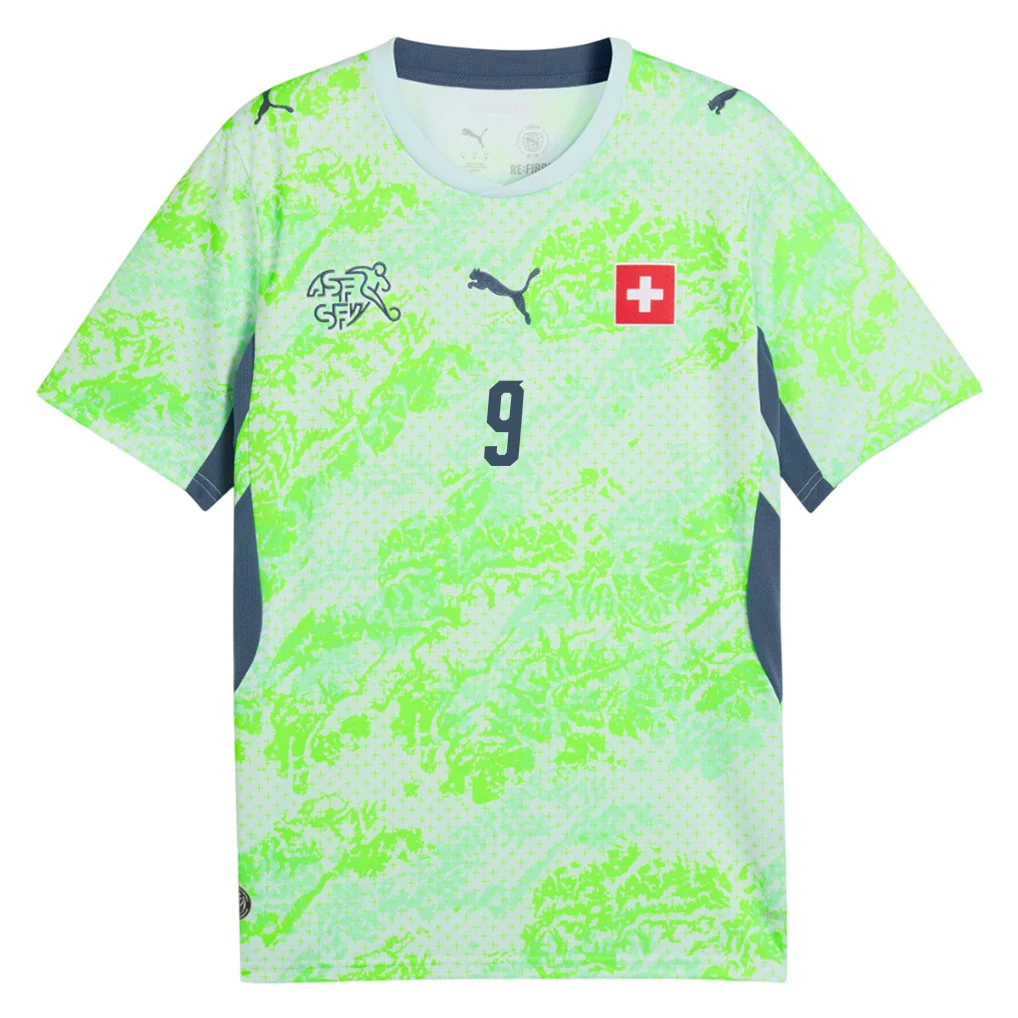 Switzerland Away Jersey 2026 (Johan Manzambi #9) - Forest Green Supporter Kit