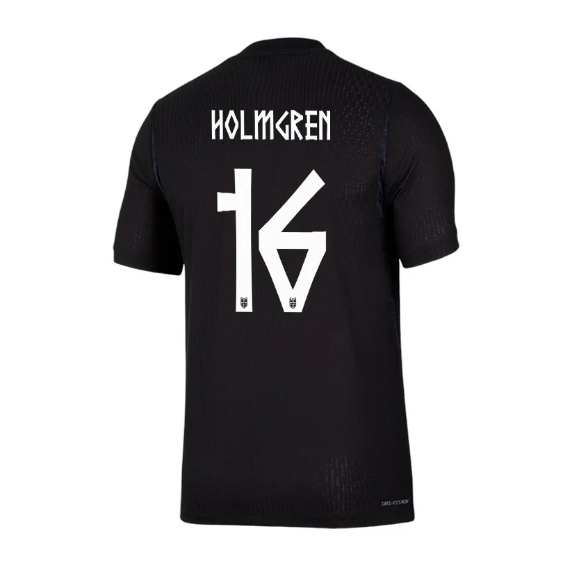 Norway Away Jersey 2026 (Marcus Holmgren Pedersen #16) - Obsidian Black Supporter Kit