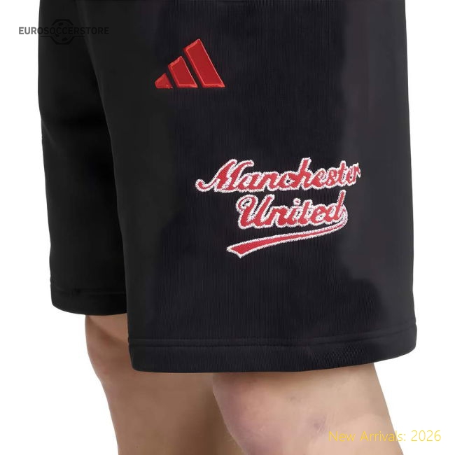 2025-2026 Man Utd US Shorts (Black)-Vantage Point Soccer