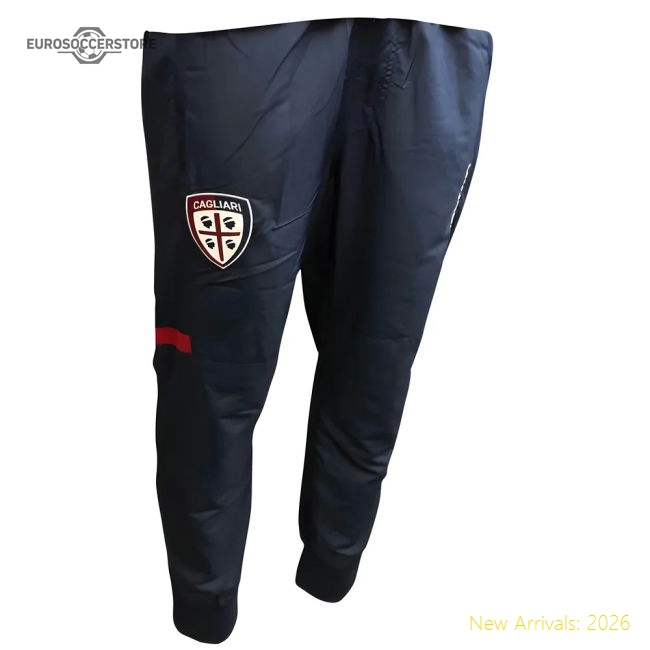 2017-2018 Cagliari Macron Microfibre Travel Tracksuit (Dark Grey)-Vantage Point Soccer