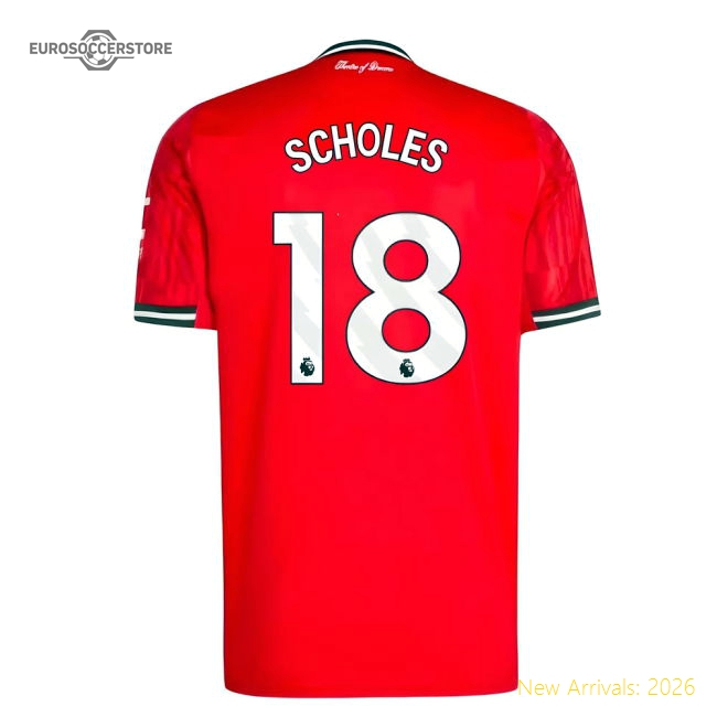 2025-2026 Man Utd Home Shirt (Scholes 18)-Vantage Point Soccer