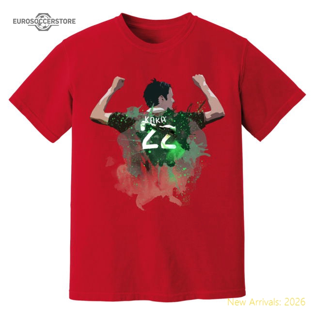 Kaka AC Milan Art T-Shirt (Red)-Vantage Point Soccer