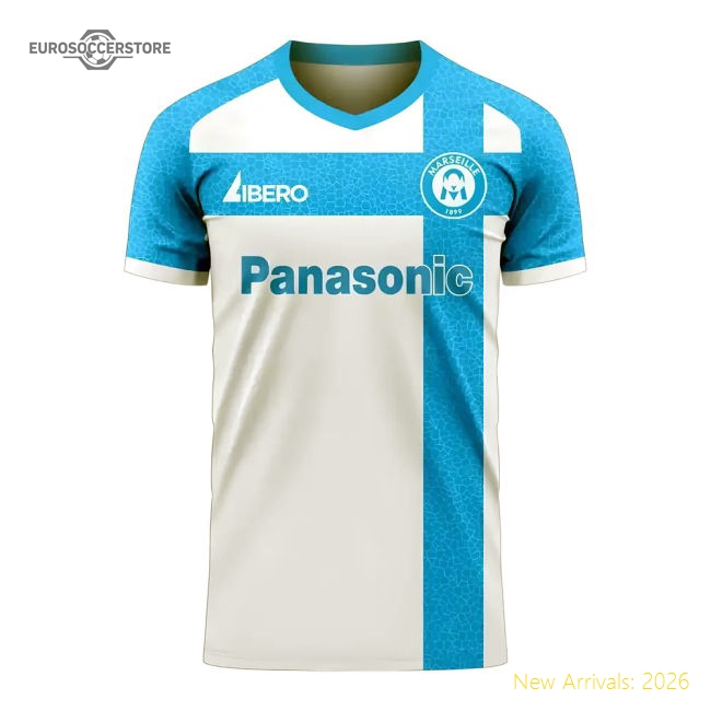 Marseille 2025-2026 Home Concept Football Kit (Libero)-Vantage Point Soccer