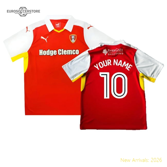 Rotherham 2016-17 Home Shirt ((Good) XL) (Your Name)-Vantage Point Soccer