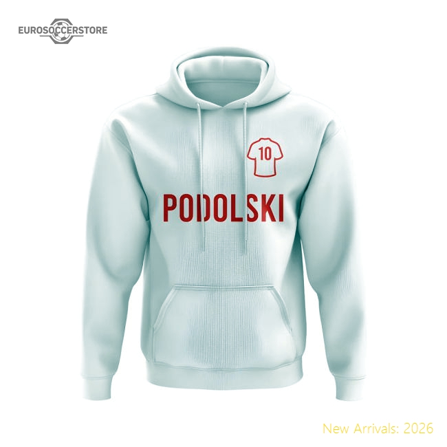Lukas Podolski Koln Number Hoody (White)-Vantage Point Soccer