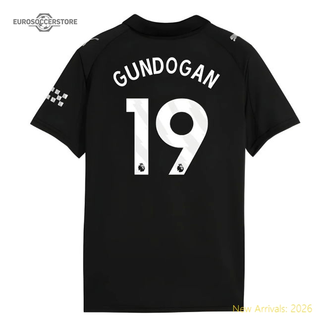 2025-2026 Man City Away Shirt (Kids) (Gundogan 19)-Vantage Point Soccer