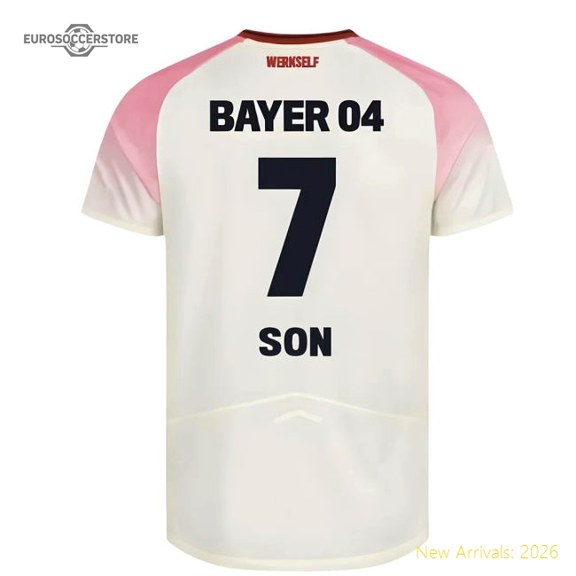 2025-2026 Bayer Leverkusen Away Shirt (Kids) (Son 7)-Vantage Point Soccer