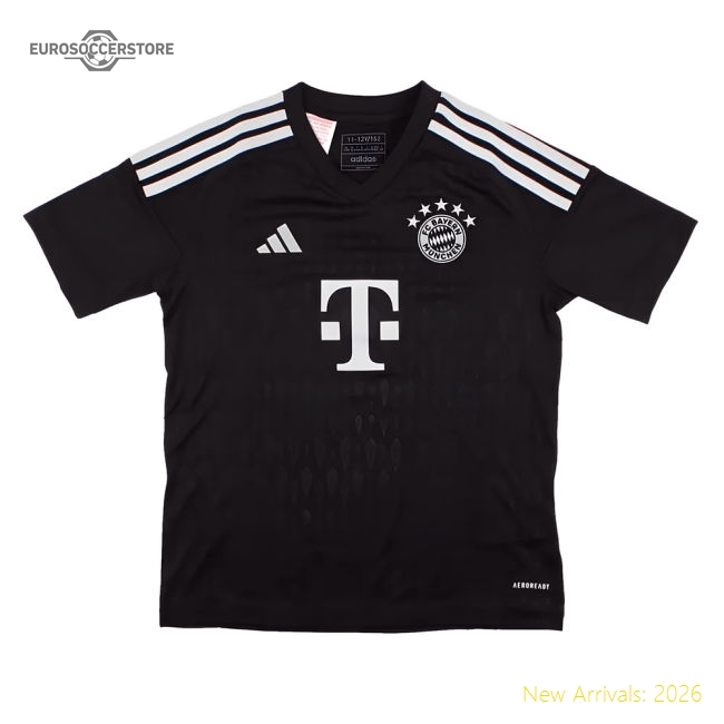 2023-2024 Bayern Munich Goalkeeper Shirt (Black) - Kids-Vantage Point Soccer