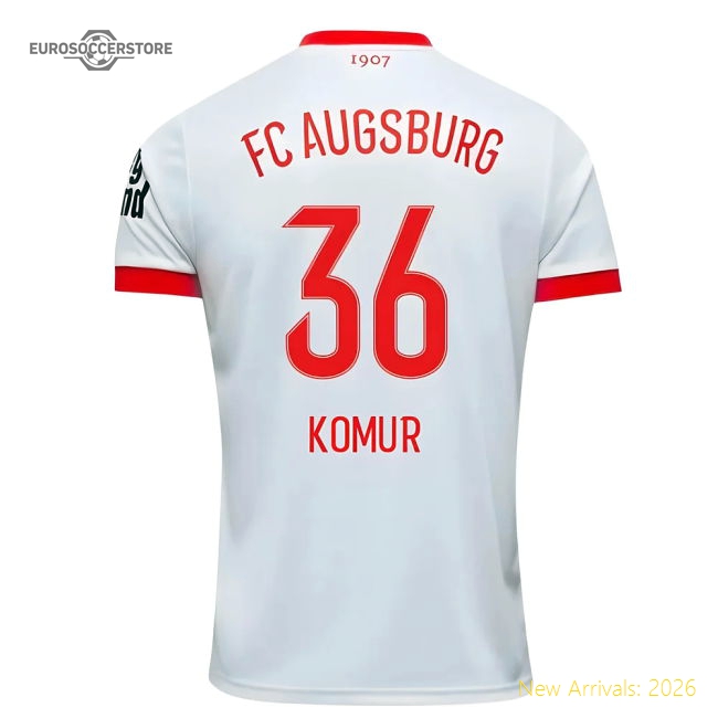 2025-2026 FC Augsburg Home Shirt (Komur 36)-Vantage Point Soccer