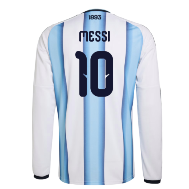 2026-2027 Argentina Long Sleeve Home Shirt (Messi 10)-Vantage Point Soccer