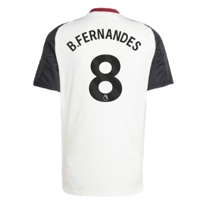 2024-2025 Man Utd Training Jersey (Off White) (B.Fernandes 8)-Vantage Point Soccer