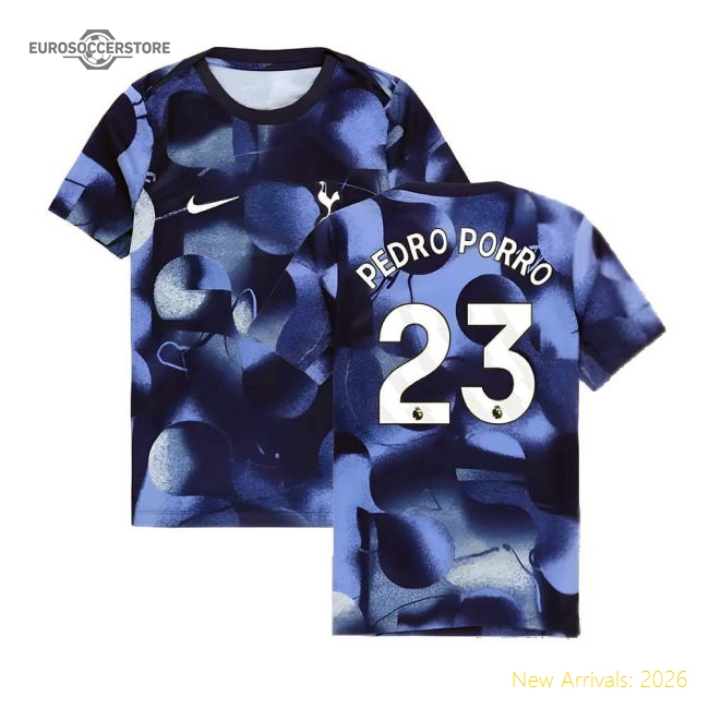 2024-2025 Tottenham Hotspur Dri-FIT Match Shirt (Blue) - Kids (Pedro Porro 23)-Vantage Point Soccer