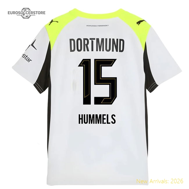 2025-2026 Borussia Dortmund Away Shirt (Kids) (Hummels 15)-Vantage Point Soccer