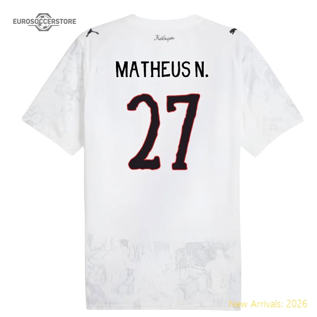 2025-2026 KIDSUPER x Manchester City CWC Shirt (White) (Matheus N. 27)-Vantage Point Soccer