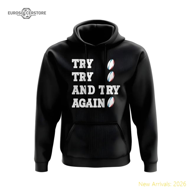 Try, Try & Try Again Hoody (Black)-Vantage Point Soccer