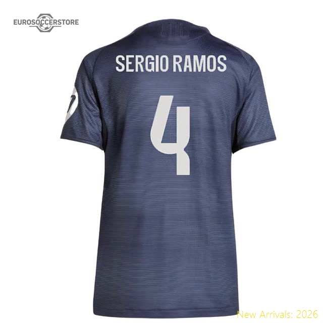 2025-2026 Real Madrid Authentic Away Shirt (Ladies) (Sergio Ramos 4)-Vantage Point Soccer