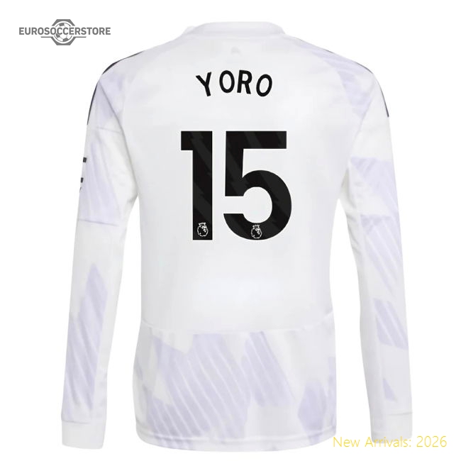 2025-2026 Man Utd Long Sleeve Away Shirt (Kids) (Yoro 15)-Vantage Point Soccer