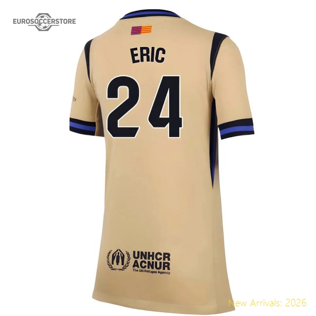 2025-2026 Barcelona Away Shirt (Kids) (Eric 24)-Vantage Point Soccer