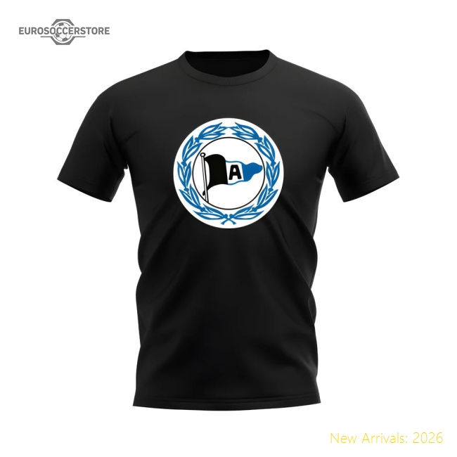 Arminia Bielefeld Badge T-Shirt (Black)-Vantage Point Soccer