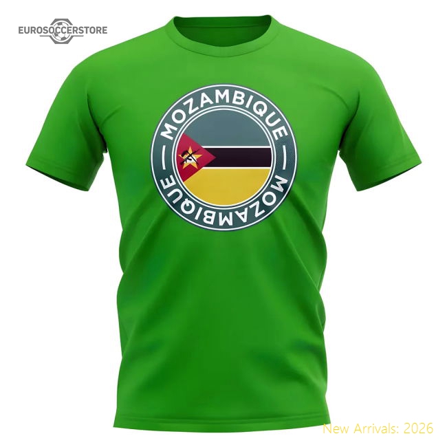 Mozambique Football Badge T-Shirt (Green)-Vantage Point Soccer