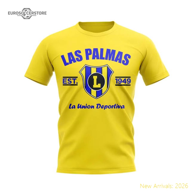 Las Palmas Established Football T-Shirt (Yellow)-Vantage Point Soccer