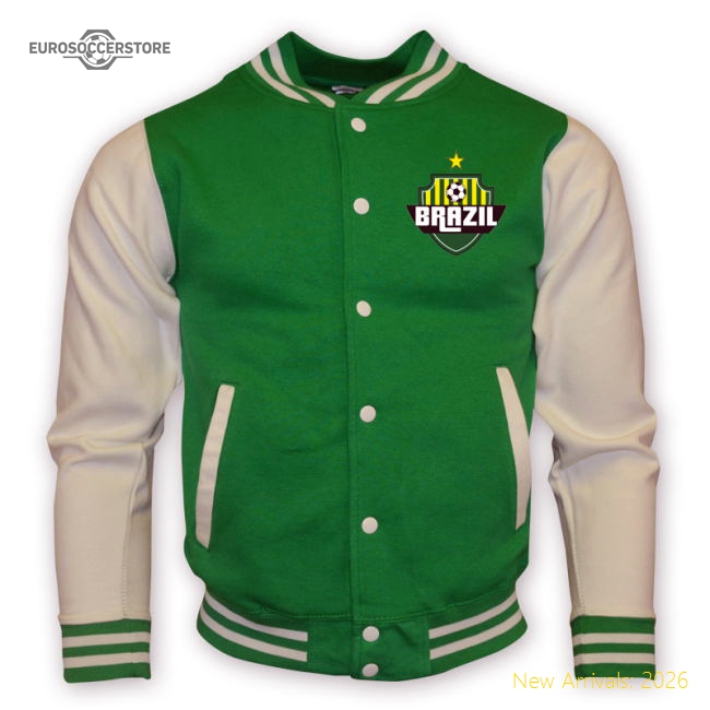 Brazil College Baseball Jacket (green)-Vantage Point Soccer