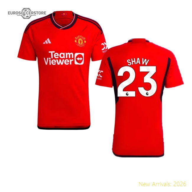 2023-2024 Man Utd Home Shirt (Shaw 23)-Vantage Point Soccer