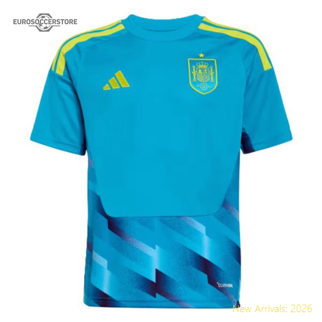 2026-2027 Spain Home Goalkeeper Shirt (Aqua) - Kids-Vantage Point Soccer