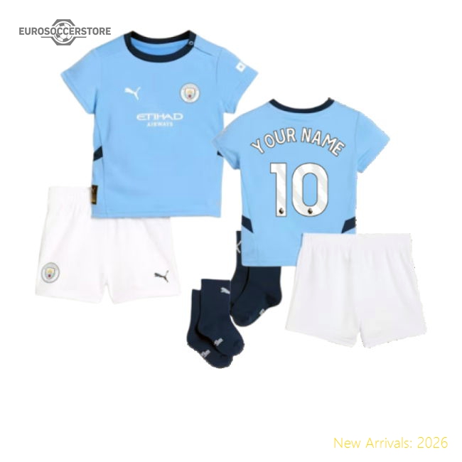 2024-2025 Man City Home Baby Kit (Your Name)-Vantage Point Soccer