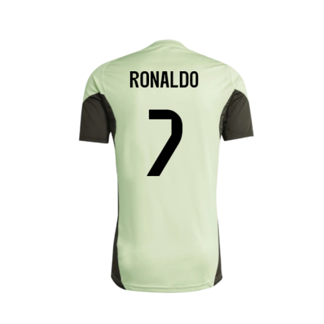 2025-2026 Real Madrid Training Tee (Almost Lime) - Kids (Ronaldo 7)-Vantage Point Soccer