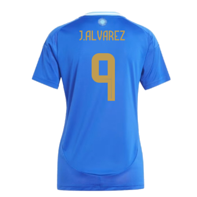2024-2025 Argentina Away Shirt (Ladies) (J.ALVAREZ 9)-Vantage Point Soccer
