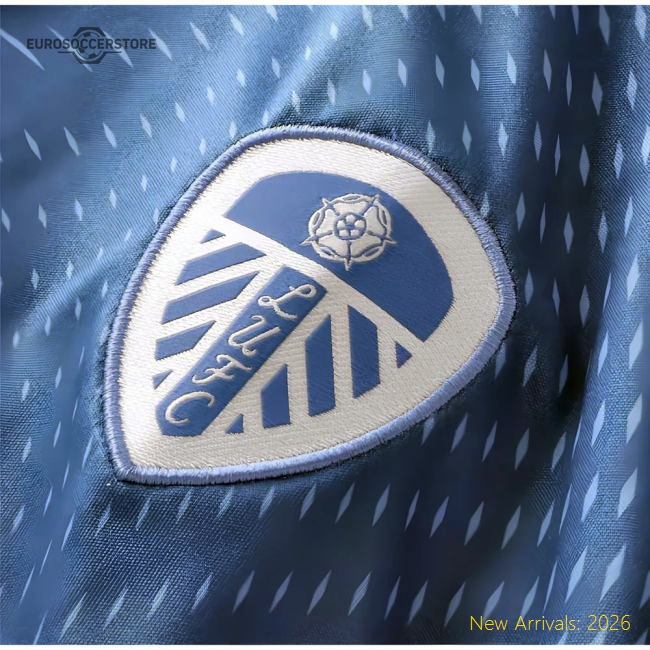 2025-2026 Leeds Home Long Sleeve Goalkeeper Shirt (Blue) - Kids-Vantage Point Soccer