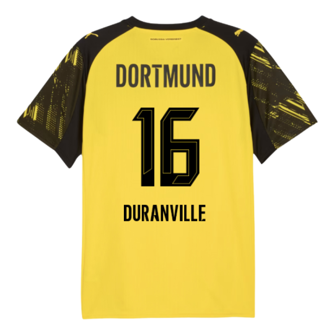2025-2026 Borussia Dortmund Home Shirt (Duranville 16)-Vantage Point Soccer